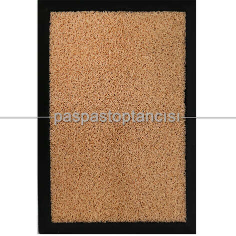 Bej Kıvırcık Paspaslı Kauçuk Hijyen Paspas - 1
