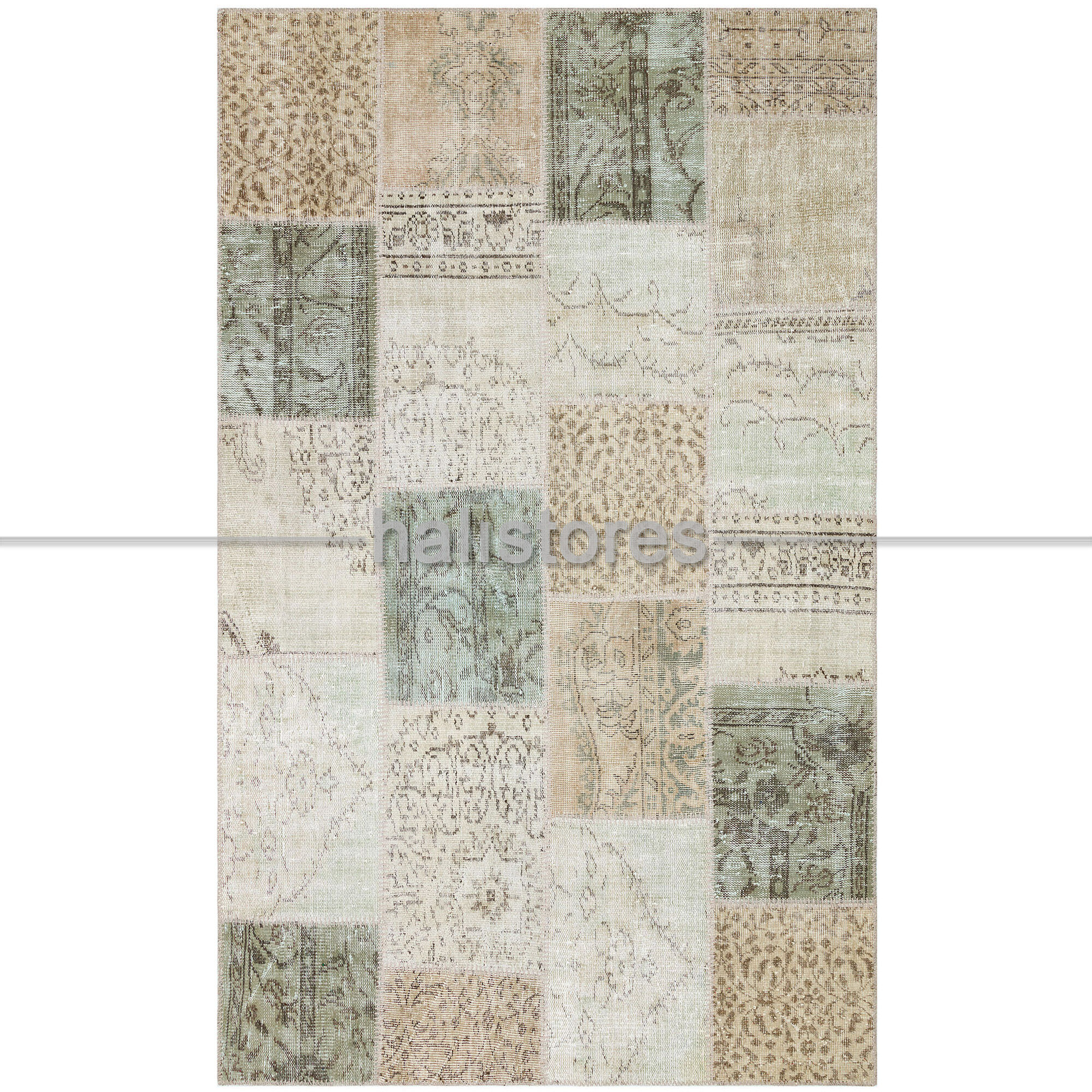 Bej Patchwork El Halısı