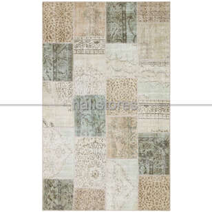 Bej Patchwork El Halısı (1)