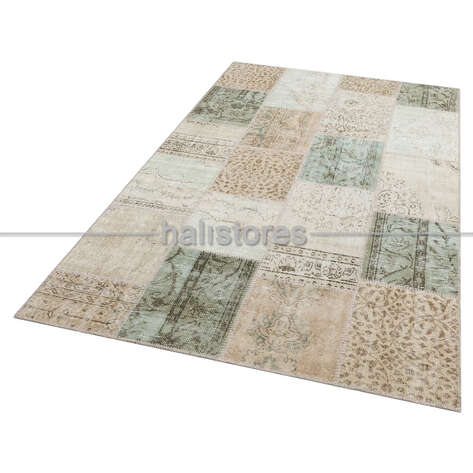 Bej Patchwork El Halısı - 2