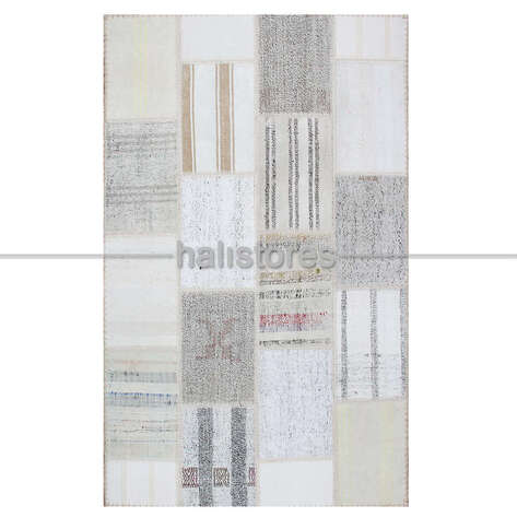 Bej Patchwork Kırkyama Halı - 2
