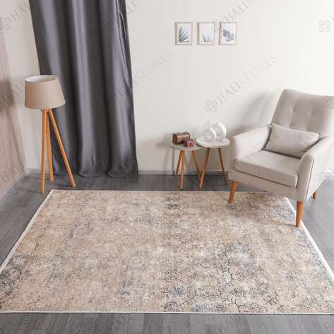 Bej Renkli Kilim Yolluk Halı Zen 1975 - 2