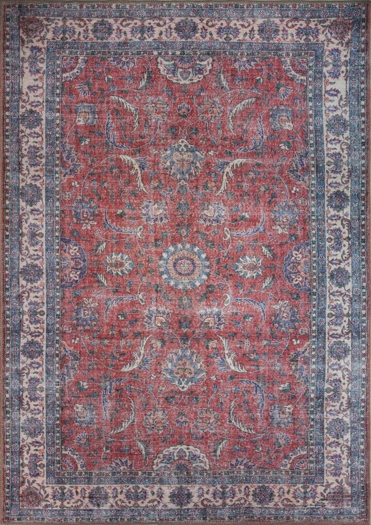 Eskitme Vintage Desenli Dokuma Taban Dekoratif Rustik Halı HS 84