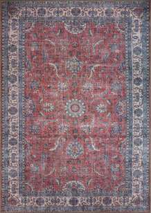 Eskitme Vintage Desenli Dokuma Taban Dekoratif Rustik Halı HS 84 (1)