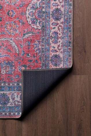 Eskitme Vintage Desenli Dokuma Taban Dekoratif Rustik Halı HS 84 - 4