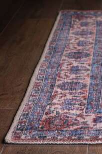 Eskitme Vintage Desenli Dokuma Taban Dekoratif Rustik Halı HS 84 (5)
