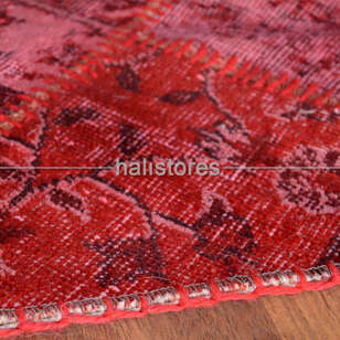 Bordo Patchwork Halı (5)