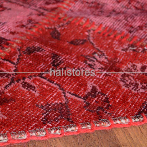 Bordo Patchwork Halı - 5