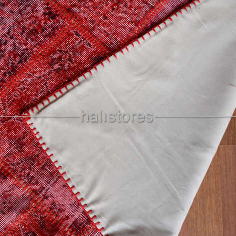 Bordo Patchwork Halı - 6