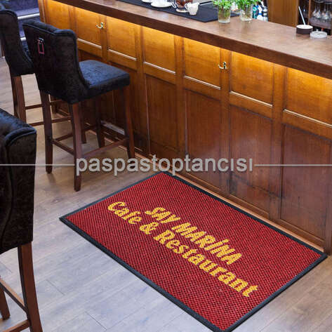 Cafe ve Restaurant Logolu Paspas - 1