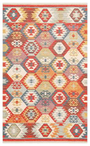 Çift Taraflı Yıkanabilir Otantik Kilim Nomad 01 Çok Renkli - 2