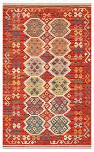 Çift Taraflı Yıkanabilir Otantik Kilim Nomad 03 Kırmızı (1)