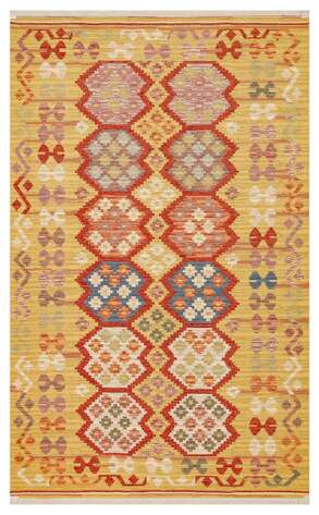 Çift Taraflı Yıkanabilir Otantik Kilim Nomad 03 Kırmızı - 2