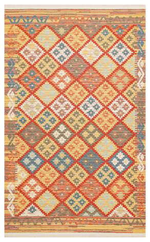 Çift Taraflı Yıkanabilir Otantik Kilim Nomad 05 Terra  - 1