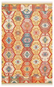Çift Taraflı Yıkanabilir Otantik Kilim Nomad 06 Kırmızı (2)