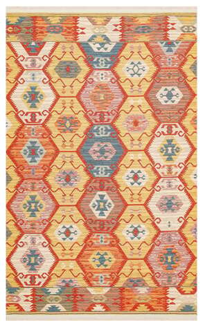 Çift Taraflı Yıkanabilir Otantik Kilim Nomad 06 Kırmızı - 2