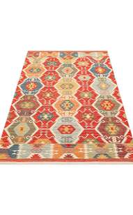 Çift Taraflı Yıkanabilir Otantik Kilim Nomad 06 Kırmızı (5)