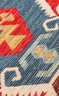 Çift Taraflı Yıkanabilir Otantik Kilim Nomad 06 Kırmızı (6)