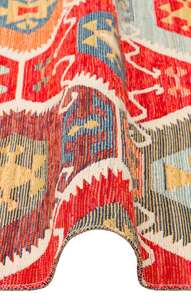 Çift Taraflı Yıkanabilir Otantik Kilim Nomad 06 Kırmızı (3)