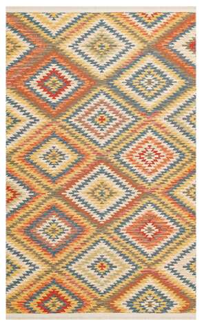 Çift Taraflı Yıkanabilir Otantik Kilim Nomad 07 Terra  - 2