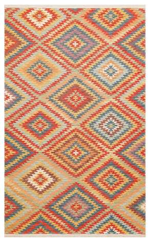 Çift Taraflı Yıkanabilir Otantik Kilim Nomad 07 Terra  - 1