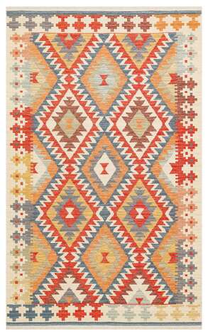 Çift Taraflı Yıkanabilir Otantik Kilim Nomad 09 Çok Renkli - 1