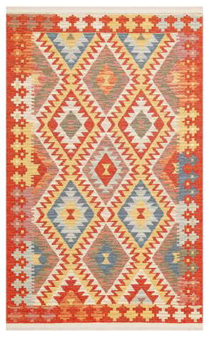 Çift Taraflı Yıkanabilir Otantik Kilim Nomad 09 Çok Renkli - 2