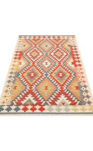 Çift Taraflı Yıkanabilir Otantik Kilim Nomad 09 Çok Renkli (6)