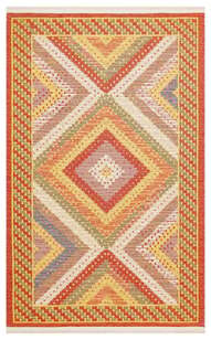 Çift Taraflı Yıkanabilir Otantik Kilim Nomad 10 Kırmızı (1)