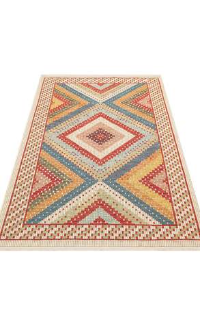 Çift Taraflı Yıkanabilir Otantik Kilim Nomad 10 Kırmızı - 5