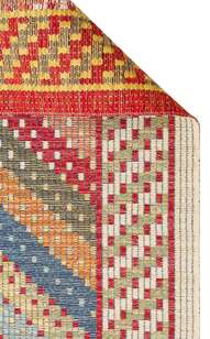 Çift Taraflı Yıkanabilir Otantik Kilim Nomad 10 Kırmızı (6)
