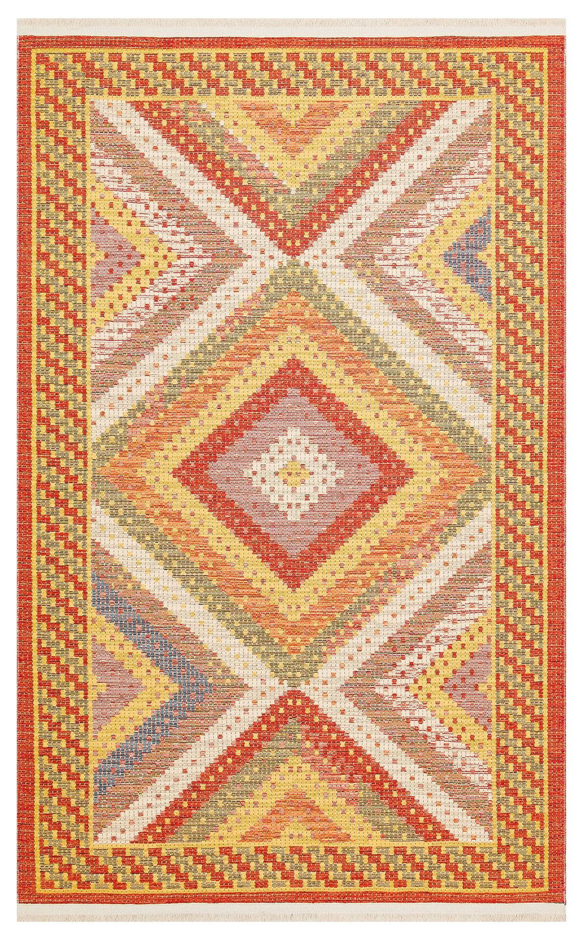 Çift Taraflı Yıkanabilir Otantik Kilim Nomad 10 Kırmızı