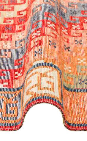 Çift Taraflı Yıkanabilir Otantik Kilim Nomad 11 Terra  - 3