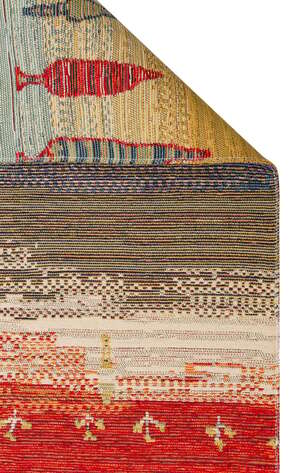 Çift Taraflı Yıkanabilir Otantik Kilim Nomad 12 Terra  - 7