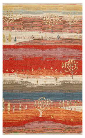 Çift Taraflı Yıkanabilir Otantik Kilim Nomad 12 Terra  - 1