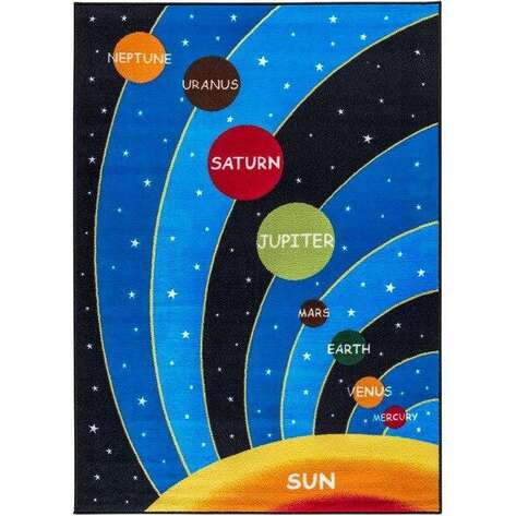 Halıstores Çocuk Halısı Anti-Slip Galaxy Mavi - 3