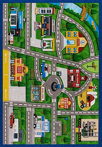 Halıstores Çocuk Halısı Traffic Lanes - 3