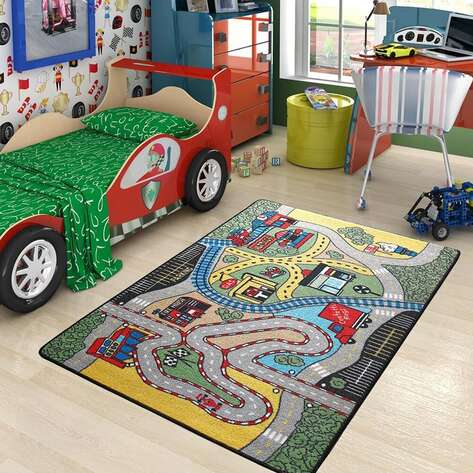 Halıstores Çocuk Halısı Trafik Race - 1