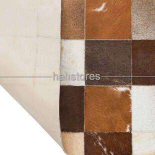Deri Kahve Patchwork Halı (4)