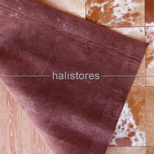 Deri Patchwork Halı Açık Kahve (7)