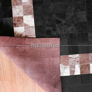 Doğal Dana Deri Patchwork Halı (5)