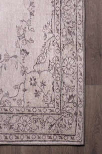 Vintage Eskitme Desenli Dokuma Taban Dekoratif Bej Halı HS 20 (3)