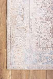 Vintage Eskitme Desenli Dokuma Taban Dekoratif Bej Halı HS 349 (4)
