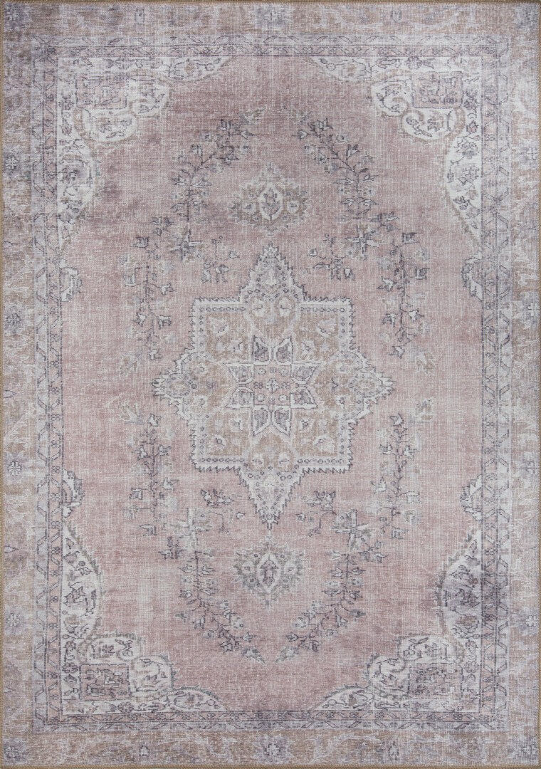 Vintage Eskitme Desenli Dokuma Taban Dekoratif Rustik Halı HS 91
