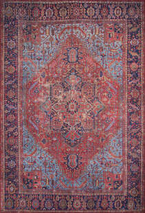Eskitme Vintage Desenli Dokuma Taban Dekoratif Bordo Halı HS 162 (1)