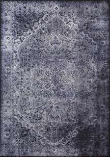 Eskitme Vintage Desenli Dokuma Taban Dekoratif Gri Halı HS 22 (1)