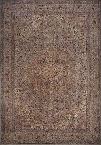 Eskitme Vintage Desenli Dokuma Taban Dekoratif Kahve Halı HS 25 - 1