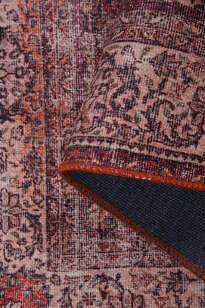 Eskitme Vintage Desenli Dokuma Taban Dekoratif Kırmızı Halı HS 119 (4)