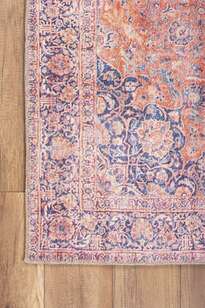 Eskitme Vintage Desenli Dokuma Taban Dekoratif Kırmızı Halı HS 370 (3)