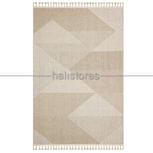 Etnik Desenli Bej Halı Soho SH 08 (1)